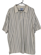 Windham Pointe Polo Shirt Men&#39;s 3XL Blue &amp; Black Pin Stripes - £14.04 GBP