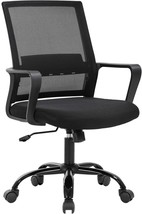 Home Office Chair Ergonomic Desk Chair Swivel Rolling Computer Chair, Black - £39.28 GBP