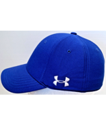Under Armour Hat Blitzing Blue Hat Mens M/L Classic Fitted Stretch Side ... - £29.69 GBP