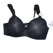 Izod Full Figure Hidden Wire Comfort Straps Black Sparkle Bra Size 42D New - $443.98 MXN