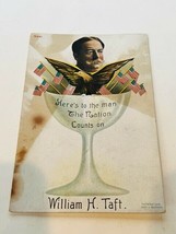 Postcard vtg antique ephemera Post Card William H Taft Bosselman New York German - £13.96 GBP