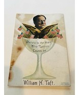Postcard vtg antique ephemera Post Card William H Taft Bosselman New Yor... - £13.99 GBP