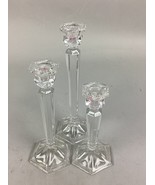 Set of 3 Glass Candlestick Holders - $319.88 MXN