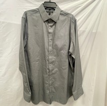 Banana Republic Gray Non Iron Tailored Slim Fit Men Dress Shirt XL - $285.10 MXN