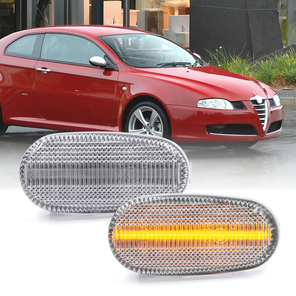2x Sequential Led Side Marker Indicator Blinkers Light Amber Turn Signal Lamp Fo - £136.66 GBP