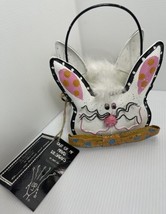 Rabbit Head Basket Metal W Tags Silvestri Out Of My Mind Designs Peri For - £22.38 GBP
