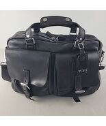 TUMI Leather Briefcase Laptop Shoulder Bag Organizer Brown Cross Body Go... - $95.00