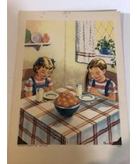 1958 Vintage Church Lithograph Thank God 12 1/2” Tall - $7.91