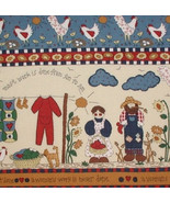 Rooster Chicken Fabric Country Flour Sack Pie Wash Board Cat Baby Cotton... - £12.82 GBP