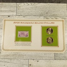 2005 P &amp; D Sacagawea Golden Dollars &amp; 1936 USA 3C Stamp Uncirculated Sheet - £5.61 GBP