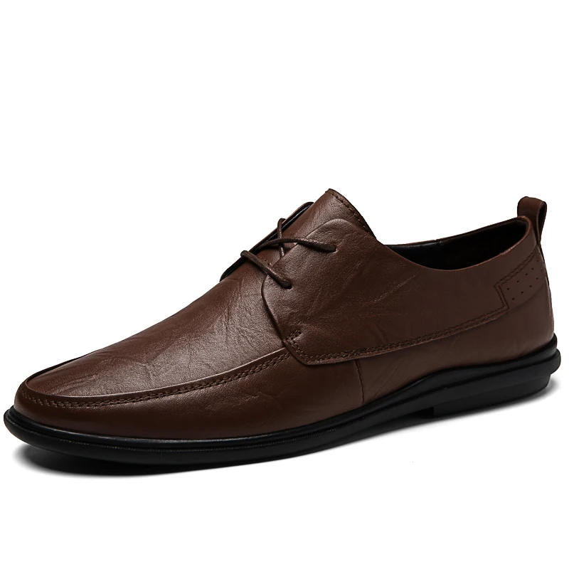 Genuine Leather Loafers Men Design Moccasin Fashion Slip On Oxford Flat ... - £73.48 GBP
