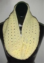 Hand Crochet Infinity Scarf/Neckwarmer #138 Yellow NEW - $12.16