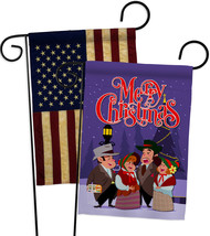 Christmas Carol - Impressions Decorative USA Vintage - Applique Garden Flags Pac - £24.61 GBP