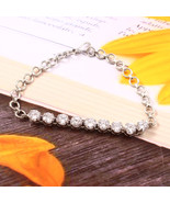 925 Silver Round Brilliant Cut White Zircon Diamond Tennis Bracelet For ... - $69.99