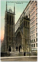 Cartolina Primo Presbiteriano Chiesa Sixth Pavé Downtown Pittsburgh Pennsylvania - £37.34 GBP