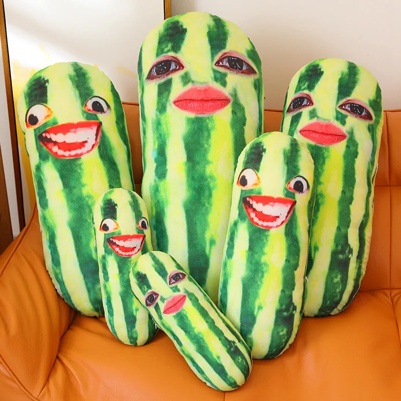  cucumber strip throw pillow home decor soft kids plush toys sleeping cushion for chil thumb200