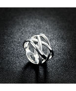 Best 925 sterling Silver for women cross charms Rings wedding cute party... - £3.88 GBP