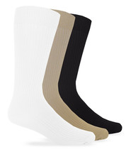 6 Pair Jefferies Socks Mens Silky Nylon Rib Dress Mid Calf Crew Uniform ... - £13.55 GBP