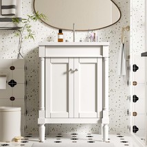 24&quot; Modern Bathroom Vanity with Double Storage - $311.99