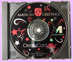 American Greetings Create A Card Plus. Disc For PC 1995 Micrografx Software DIY - £5.07 GBP