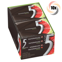 Full Box 10x Packs 5 Gum Watermelon Prism Flavor | 15 Sticks Per Pack - £23.04 GBP