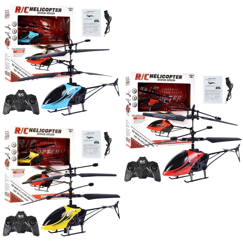 Remote Control Aircraft Induction 2 Channel Helicopter Fall-resistant Plane - $19.04+