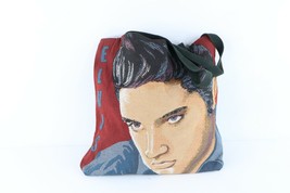 Vintage 90s Elvis Presley Spell Out Needlepoint Embroidered Tote Bag USA... - £30.33 GBP