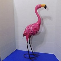 NEW Metal Flamingo Statue Figurine Home Decor Florida Souvenir - $54.82