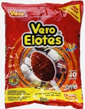 Vero Elotes Paletas Sabor Fresa Con Chile Mexican Hard Candy Chili Pops ... - £11.70 GBP
