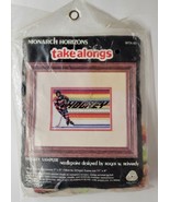 1981 Monarch Horizons Take Alongs Needlepoint Hockey Sampler 7&quot; x 5&quot; - £15.81 GBP