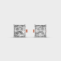 1 Carat Moissanite Lab Diamond Classic Princess Solitaire Studs - $650.00