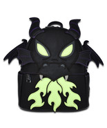 Loungefly Maleficent Dragon Glow In The Dark Faux Leather Mini Backpack ... - $3,126.07 MXN