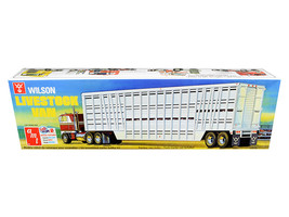 Skill 3 Model Kit Wilson Livestock Van Trailer 1/25 Scale Model by AMT - £53.91 GBP