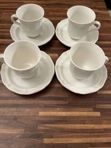 Mikasa French Countryside F9000 Set Of 4 Each Coffee Cups &amp; Saucers Japan - £19.26 GBP