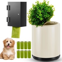 Dog Poop Waste Trash Can With Lid Outdoors Dog Poop Dispenser With 8 Rolls Doggi - $46.99