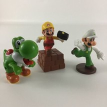 Nintendo Super Mario Bros McDonald&#39;s Toy 3pc Figure Lot Luigi Yoshi 2017... - £14.73 GBP
