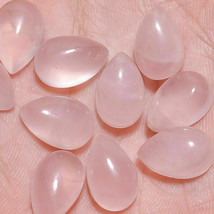Gtl certified natural 6x9 mm pear pink quartz gemstone wholesale lot 100 piec... - £24.99 GBP