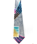 Vintage Multi Color Abstract Patterned Neck Tie Made in USA - $33.83 CAD