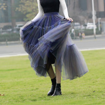 Purple Dye Layered Tulle Skirt Outfit Puffy Tulle Tutu Skirt Holiday Tulle Skirt image 12
