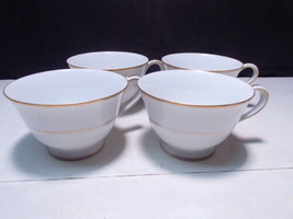4 Vintage Noritake Nipon Toki Kaisha Coffee Cups ~~ Japan ~~~ gold rim - £8.00 GBP