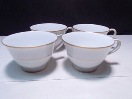 4 Vintage Noritake Nipon Toki Kaisha Coffee Cups ~~ Japan ~~~ gold rim - $13.67 CAD