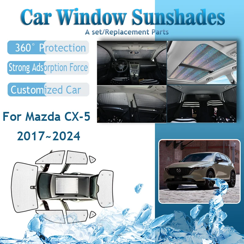 Car Sunshade Cover For Mazda CX-5 CX5 CX 5 KF 2017~2023 Sunproof Sunscreen - £22.76 GBP+