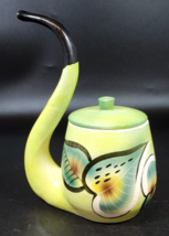 Ceramic PIPE shaped Cannister/Humidor/Planter? Awesome Condition, 9&quot; Tall - £38.93 GBP