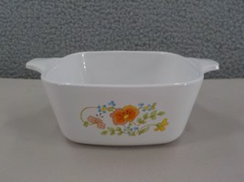 Vintage Corning Ware P-43-B WILDFLOWER 700 ml Petite Casserole Dish No Lid Dmg - $9.99