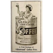 Glenwood Coffee Chas Lawrence 1897 Advertisement Victorian Java Mocha AD... - €17,28 EUR