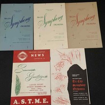 5 Tri City Symphony Orchestra Davenport IA Program Ads 1950-60s Vintage - £16.66 GBP