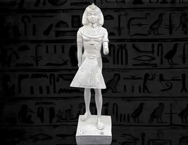 White Marble Statue of Tutankhamun, handmade egyptian king figurine made of heav - £122.99 GBP