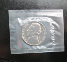 1963 Proof Jefferson Nickel in Mint Cello Actual Coin - $58.92 MXN