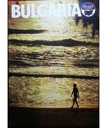 Original Poster Bulgaria България Sea Sunset Beach Man Walk Balkan Tourist - $43.59