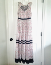 Tracy Reese x Anthropologie Parida Floral Maxi Dress 2P Petite Tiered Ne... - $86.33